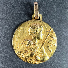Load image into Gallery viewer, French Saint John the Baptist Jean 18K Yellow Gold Medal Pendant