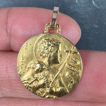 Load image into Gallery viewer, French Saint John the Baptist Jean 18K Yellow Gold Medal Pendant