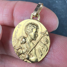 Load image into Gallery viewer, French Saint John the Baptist Jean 18K Yellow Gold Medal Pendant