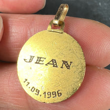 Load image into Gallery viewer, French Saint John the Baptist Jean 18K Yellow Gold Medal Pendant