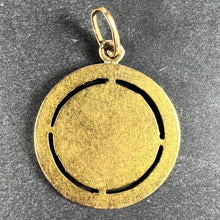 Load image into Gallery viewer, French Virgin Mary Ivy Leaf Wreath 18K Yellow Gold Medal Charm Pendant