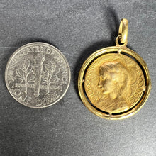 Load image into Gallery viewer, French Dropsy Virgin Mary Virgo Gloriosa 18K Yellow Gold Medal Pendant