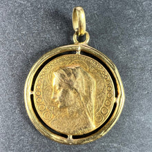 Load image into Gallery viewer, French Dropsy Virgin Mary Virgo Gloriosa 18K Yellow Gold Medal Pendant
