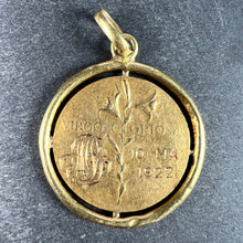 Load image into Gallery viewer, French Dropsy Virgin Mary Virgo Gloriosa 18K Yellow Gold Medal Pendant