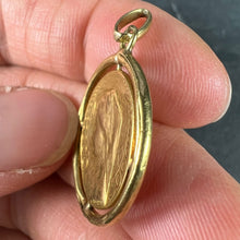 Load image into Gallery viewer, French Dropsy Virgin Mary Virgo Gloriosa 18K Yellow Gold Medal Pendant