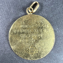 Load image into Gallery viewer, Large St Christopher 18K Yellow Gold Pendant Medal