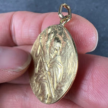 Load image into Gallery viewer, Large St Christopher 18K Yellow Gold Pendant Medal