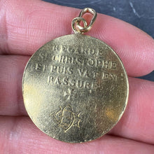 Load image into Gallery viewer, Large St Christopher 18K Yellow Gold Pendant Medal