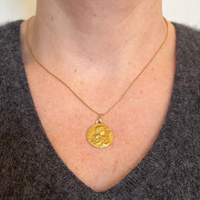Load image into Gallery viewer, French Saint John the Baptist Jean 18K Yellow Gold Medal Pendant