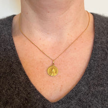 Load image into Gallery viewer, French Becker Virgin Mary 18K Yellow Gold Charm Pendant