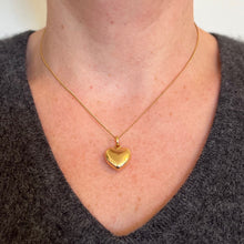 Load image into Gallery viewer, 18K Yellow Gold Puffy Love Heart Charm Pendant