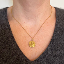 Load image into Gallery viewer, French Saint Germaine Germane 18K Yellow Gold Medal Pendant