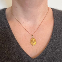 Load image into Gallery viewer, French Dropsy Madonna and Child 18K Yellow Gold Charm Pendant