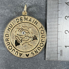 Load image into Gallery viewer, Merrin Today Tomorrow Always Diamond Rose 14K Yellow Gold Love Pendant