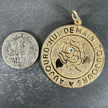 Load image into Gallery viewer, Merrin Today Tomorrow Always Diamond Rose 14K Yellow Gold Love Pendant