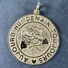 Load image into Gallery viewer, Merrin Today Tomorrow Always Diamond Rose 14K Yellow Gold Love Pendant