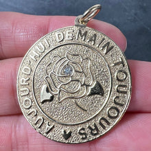 Load image into Gallery viewer, Merrin Today Tomorrow Always Diamond Rose 14K Yellow Gold Love Pendant