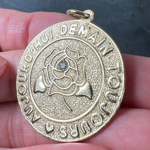 Load image into Gallery viewer, Merrin Today Tomorrow Always Diamond Rose 14K Yellow Gold Love Pendant