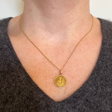 Load image into Gallery viewer, French Joseph and Jesus 18K Yellow Gold Medal Pendant