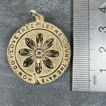Load image into Gallery viewer, Merrin Let Me Count The Ways Daisy 14K Yellow Gold Diamond Love Pendant
