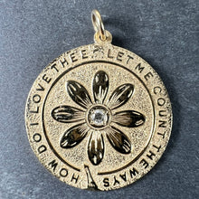 Load image into Gallery viewer, Merrin Let Me Count The Ways Daisy 14K Yellow Gold Diamond Love Pendant