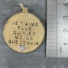 Load image into Gallery viewer, Merrin More Than Yesterday Diamond Heart 14K Yellow Gold Love Charm Pendant