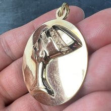 Load image into Gallery viewer, Large Italian Queen Nefertiti Bust 18K Yellow Gold Charm Pendant