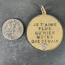 Load image into Gallery viewer, Merrin More Than Yesterday Diamond Heart 14K Yellow Gold Love Charm Pendant