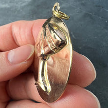 Load image into Gallery viewer, Large Italian Queen Nefertiti Bust 18K Yellow Gold Charm Pendant