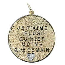 Load image into Gallery viewer, Merrin More Than Yesterday Diamond Heart 14K Yellow Gold Love Charm Pendant