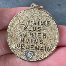 Load image into Gallery viewer, Merrin More Than Yesterday Diamond Heart 14K Yellow Gold Love Charm Pendant