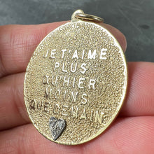 Load image into Gallery viewer, Merrin More Than Yesterday Diamond Heart 14K Yellow Gold Love Charm Pendant