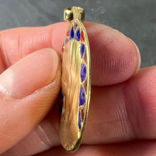 Load image into Gallery viewer, French Dropsy Virgin Mary Plique A Jour Enamel 18K Yellow Gold Pendant Medal