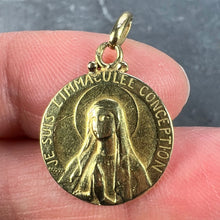 Load image into Gallery viewer, French Becker Virgin Mary 18K Yellow Gold Charm Pendant
