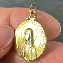 Load image into Gallery viewer, French Becker Virgin Mary 18K Yellow Gold Charm Pendant
