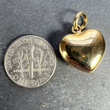 Load image into Gallery viewer, 18K Yellow Gold Puffy Love Heart Charm Pendant