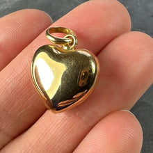 Load image into Gallery viewer, 18K Yellow Gold Puffy Love Heart Charm Pendant
