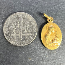 Load image into Gallery viewer, French Vern Madonna and Child 18K Yellow Gold Charm Pendant