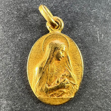 Load image into Gallery viewer, French Vern Madonna and Child 18K Yellow Gold Charm Pendant