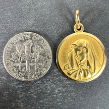 Load image into Gallery viewer, Italian UnoAErre 18K Yellow Gold Virgin Mary Medal Pendant