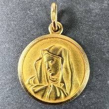 Load image into Gallery viewer, Italian UnoAErre 18K Yellow Gold Virgin Mary Medal Pendant