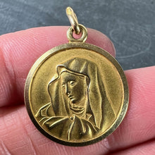 Load image into Gallery viewer, Italian UnoAErre 18K Yellow Gold Virgin Mary Medal Pendant