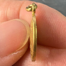 Load image into Gallery viewer, French Vern Madonna and Child 18K Yellow Gold Charm Pendant