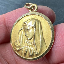 Load image into Gallery viewer, Italian UnoAErre 18K Yellow Gold Virgin Mary Medal Pendant