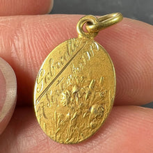Load image into Gallery viewer, French Vern Madonna and Child 18K Yellow Gold Charm Pendant