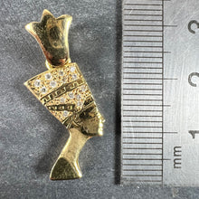 Load image into Gallery viewer, 18K Yellow Gold Diamond Nefertiti Charm Pendant