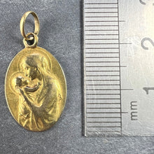 Load image into Gallery viewer, French Dropsy Madonna and Child 18K Yellow Gold Charm Pendant