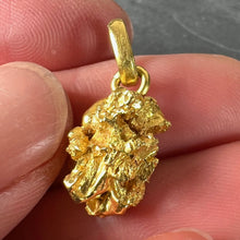 Load image into Gallery viewer, Natural Yellow Gold Nugget 18K Charm Pendant