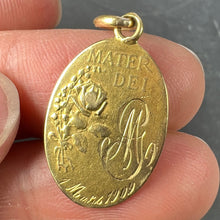 Load image into Gallery viewer, French Dropsy Madonna and Child 18K Yellow Gold Charm Pendant