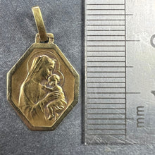 Load image into Gallery viewer, French Madonna and Child 18K Yellow Gold Medal Pendant